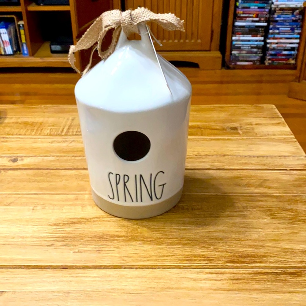 Rae Dunn Spring birdhouse